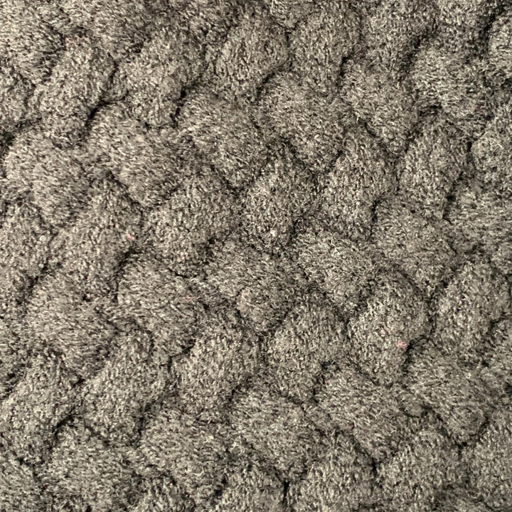 ALAIA Size M Black Wool Blend Woven Cropped Open Front Shrug Cardigan