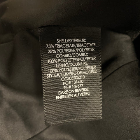 ALICE + OLIVIA Size M Black Triacetate Blend Mixed Fabrics Peak Lapel Coat
