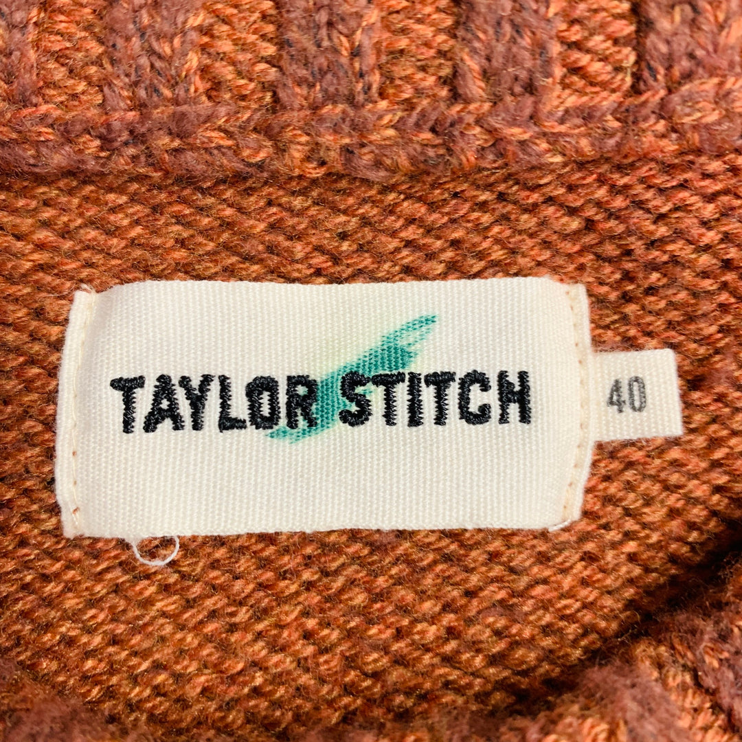 TAYLOR STITCH Size 40 Heather Orange Knit Crew Neck Sweater