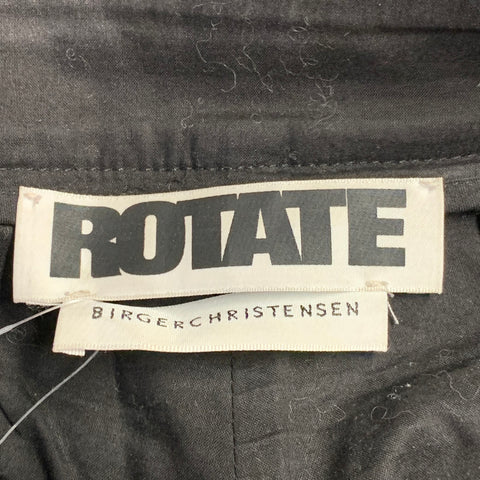 ROTATE Size 2 Rotie Black Faux Leather Snake Embossed Straight Casual Pants
