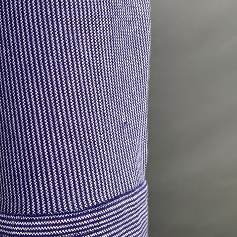 EMPORIO ARMANI Taille L Chemise Manches Longues Bleue Blanche Mélange Polyamide Motif Zig Zag