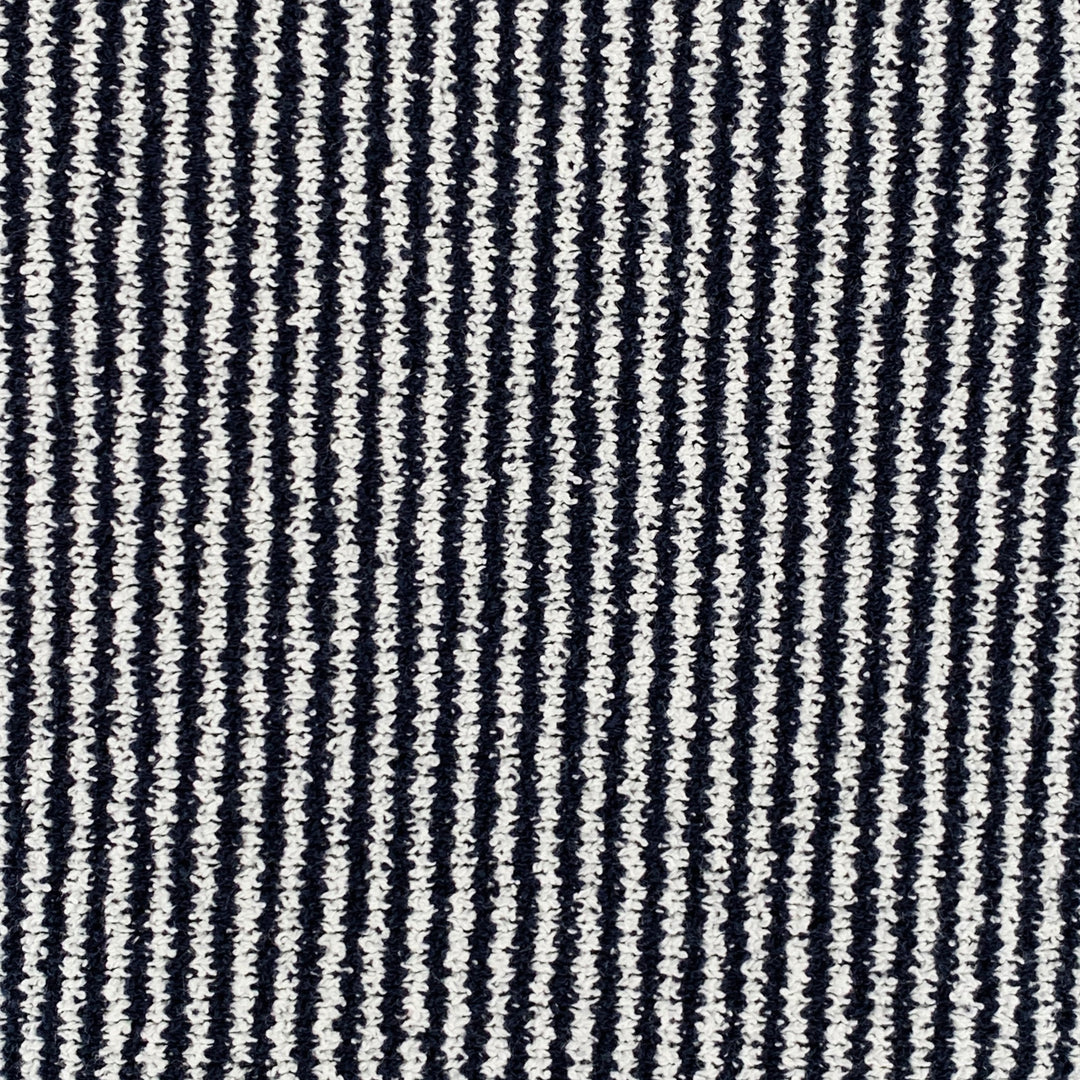 TODD SNYDER Size L Black White Stripe Cotton Blend Open Collar Polo