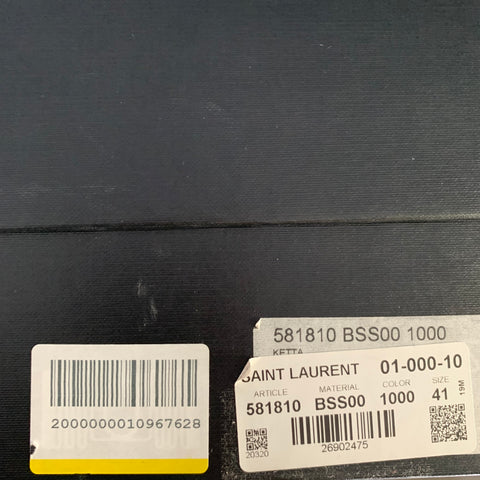 SAINT LAURENT Size 8 Black Leather Lace Up Boots