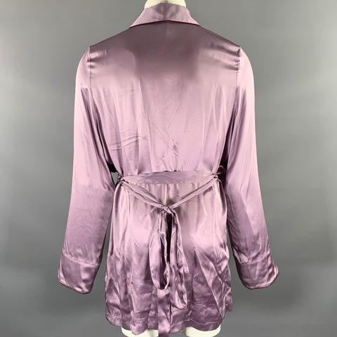 ANN DEMEULEMEESTER Size M Purple Violet Silk Robe