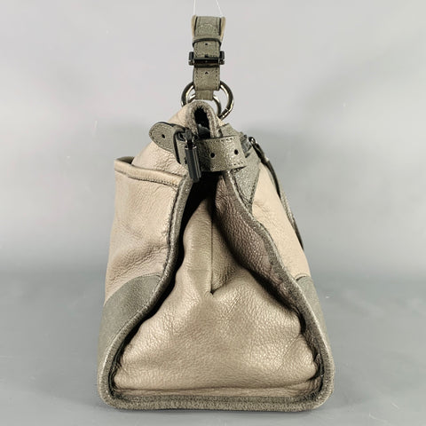 MULBERRY Mini Taylor Grey Charcoal Two Tone Leather Satchel Handbag