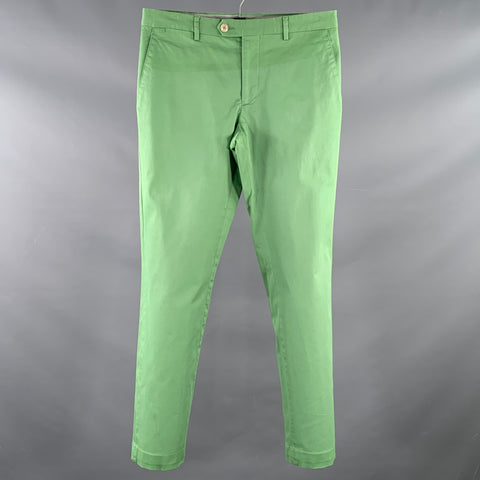 ETRO Size 30 Green Cotton Blend Zip Fly Dress Pants