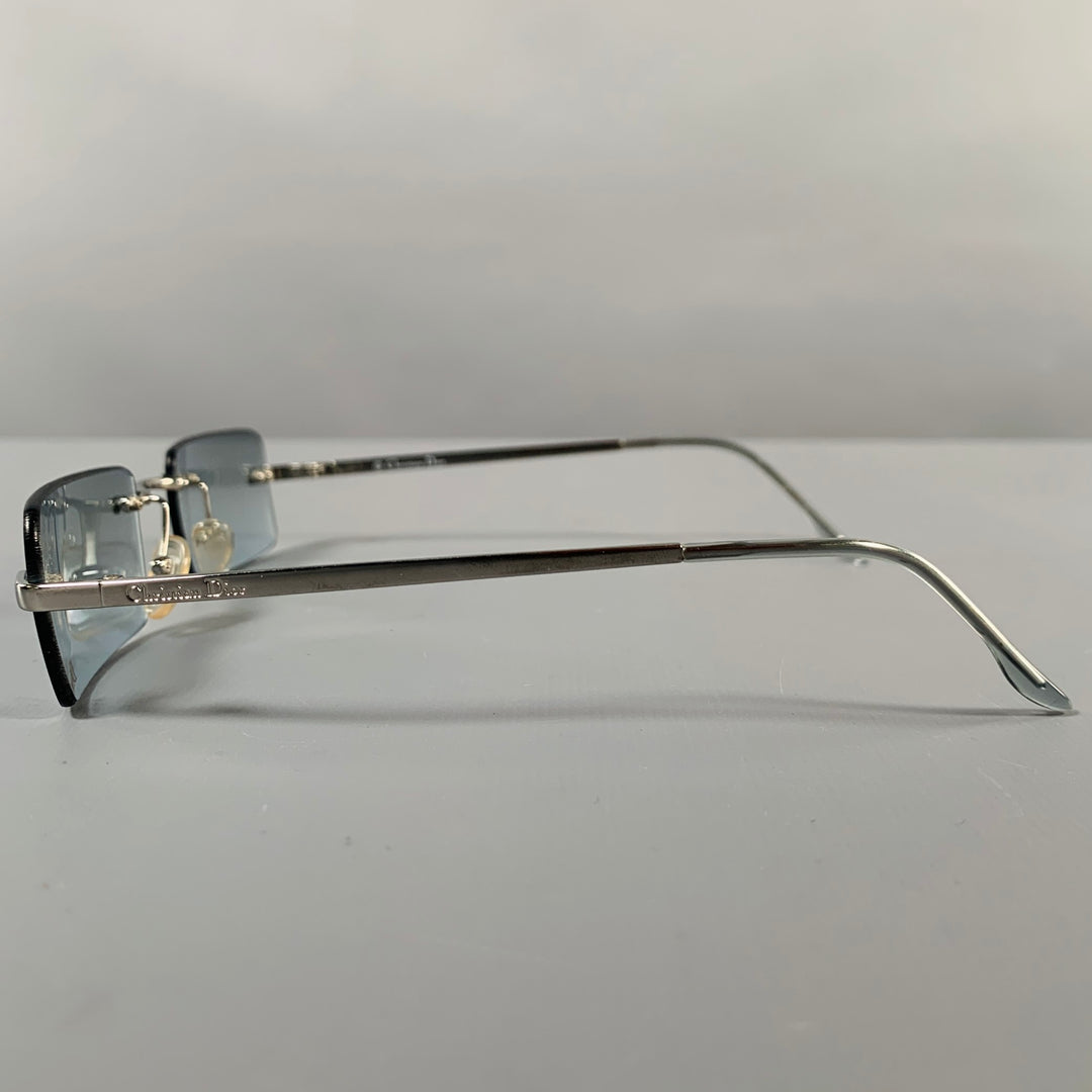 CHRISTIAN DIOR -Dior Monkey- Silver Metal Rimless Sunglasses