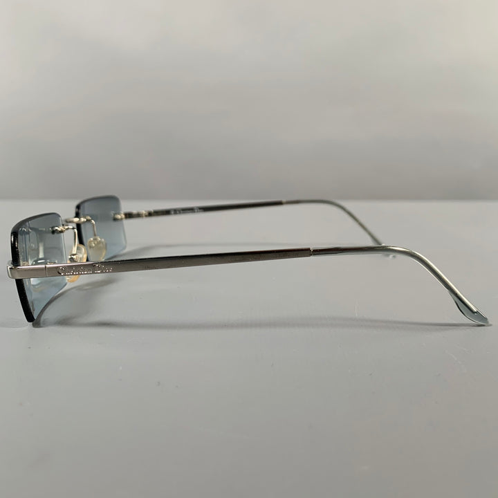 CHRISTIAN DIOR -Dior Monkey- Silver Metal Rimless Sunglasses