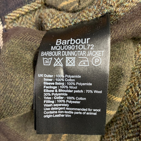 BARBOUR Size XL Green Olive Polyamide Quilted Jacket