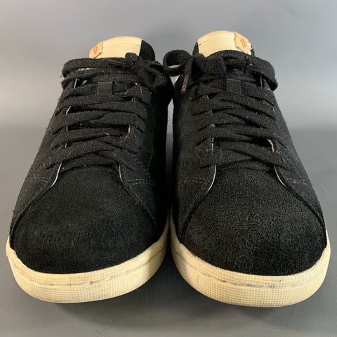 VISVIM Size 9.5 Black Textured Suede Lace Up Sneakers