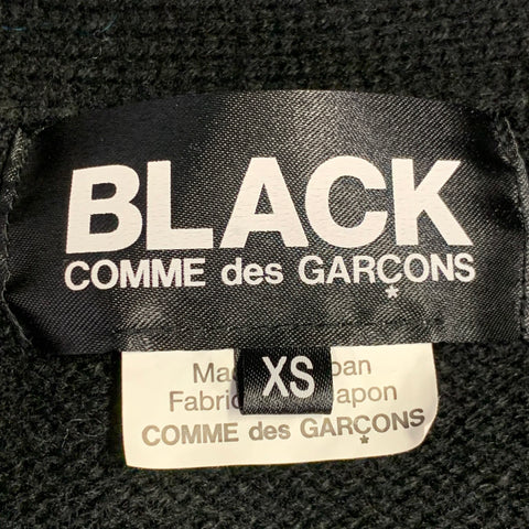 COMME des GARCONS Size XS Black Grey Contrast Trim Acrylic Wool Cardigan