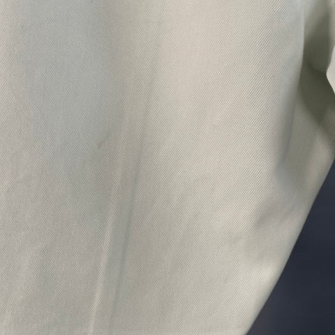 SALVATORE FERRAGAMO Size 40 Off White Twill Cotton Silk Straight Casual Pants