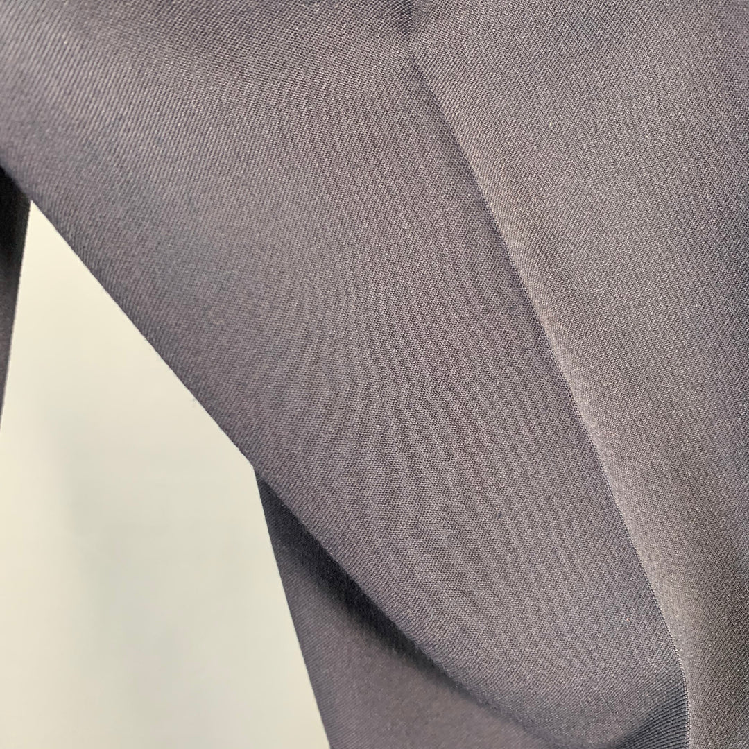 3.1 PHILLIP LIM Size 32 Navy Taupe Twill Viscose Blend Contrast Trim Dress Pants