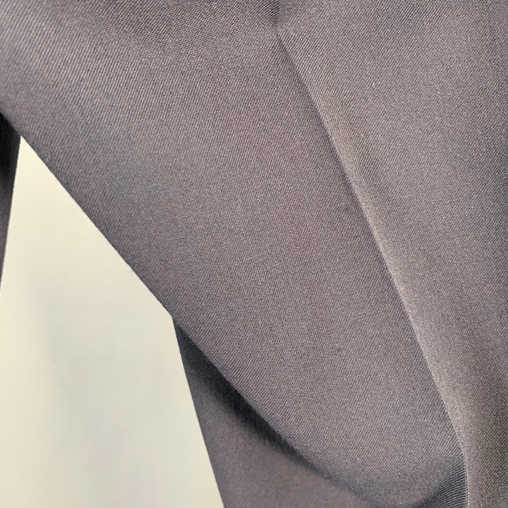 3.1 PHILLIP LIM Size 32 Navy Taupe Twill Viscose Blend Contrast Trim Dress Pants