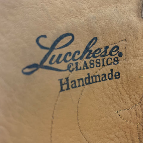 LUCCHESE Talla 10 Botas marrones desgastadas con punta en punta