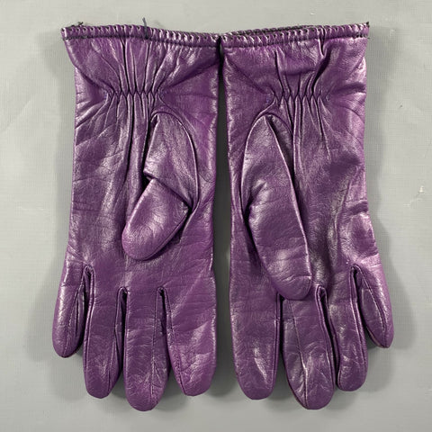 NO BRAND Size L Purple Leather Gloves