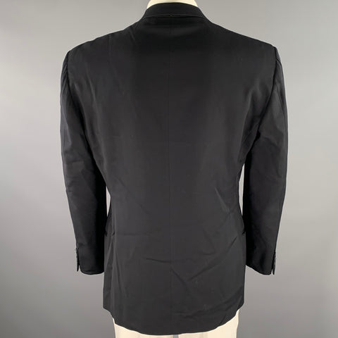 GIORGIO ARMANI Chest Size 46 Navy Wool Notch Lapel Sport Coat