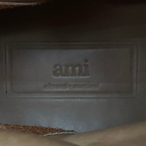 AMI by ALEXANDRE MATTIUSSI Size 8 Grey Taupe Suede Harness Boots