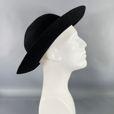 COMME des GARCONS Black Wool Felt Wide Brim Hat