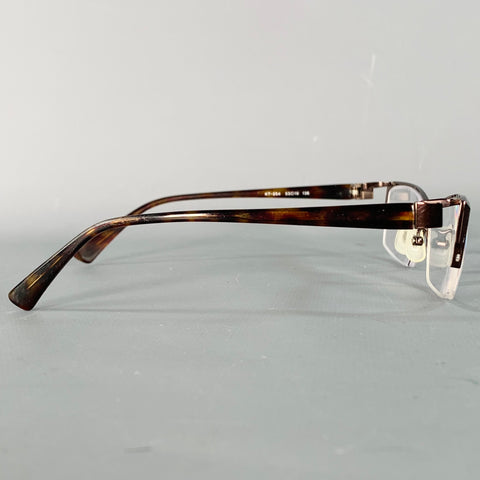 KIO YAMATO Brown Gunmetal Titanium Acetate Eyewear Readers
