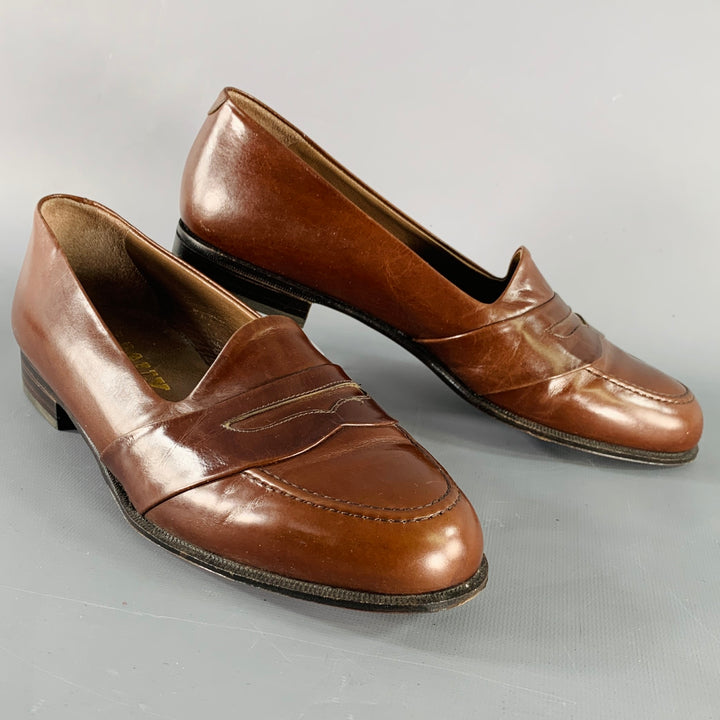 BALLY Size 8 Brown Penny Loafers