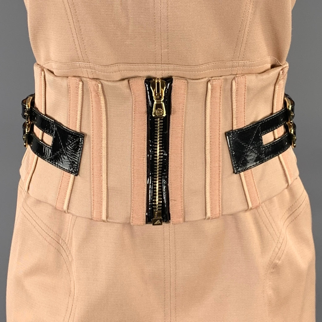 DOLCE & GABBANA Size M Tan Sheath Knee-Length Dress