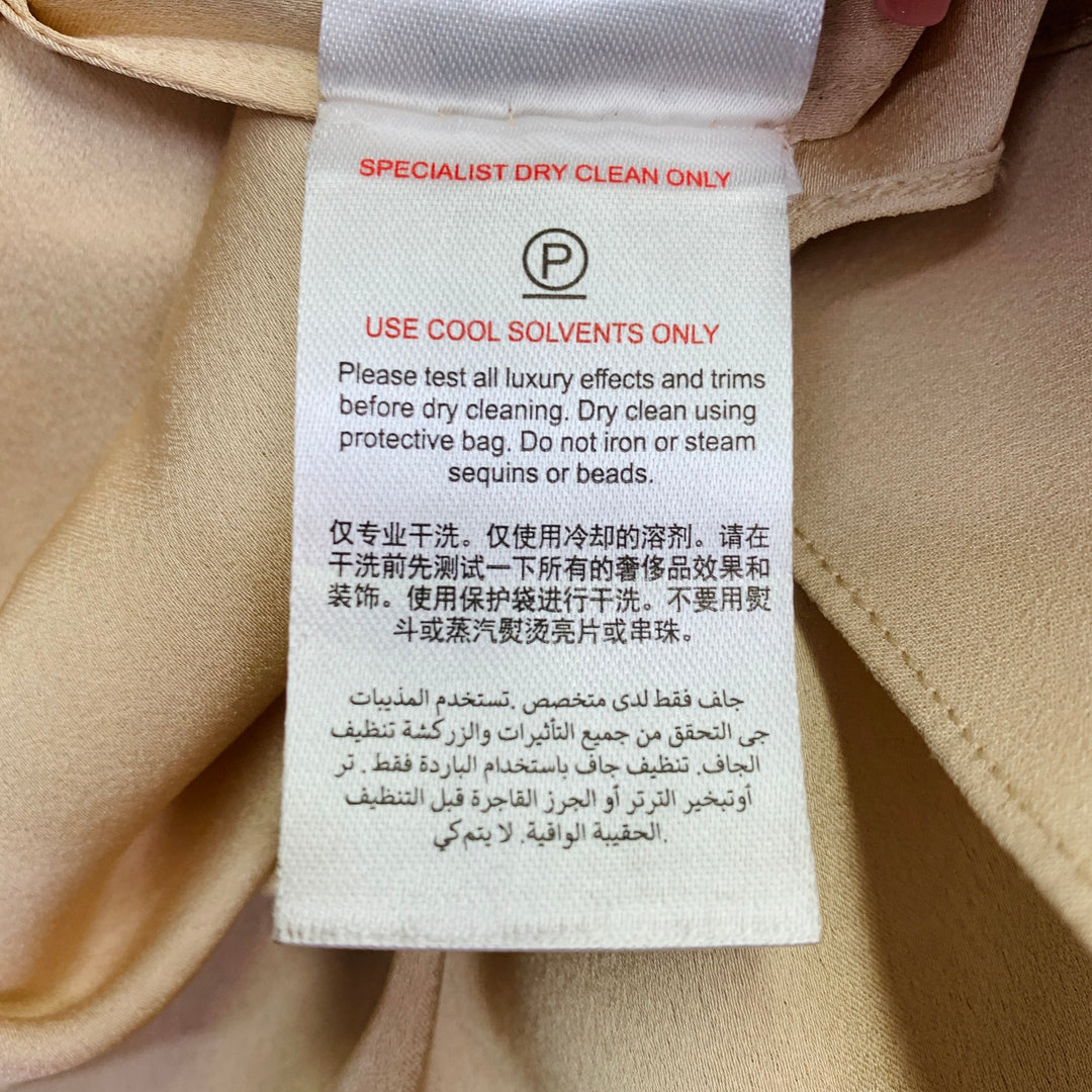 JENNY PACKHAM Pre-Fall 2022 Size 10 Bright Gem Gold Nude Polyester Beaded Sleeveless Evening Gown