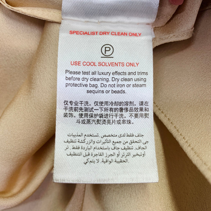 JENNY PACKHAM Pre-Fall 2022 Size 10 Bright Gem Gold Nude Polyester Beaded Sleeveless Evening Gown