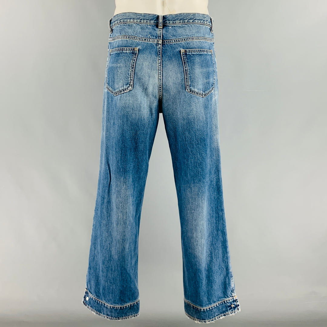 MAISON MARGIELA Size 34 Blue Cotton Button Fly Jeans