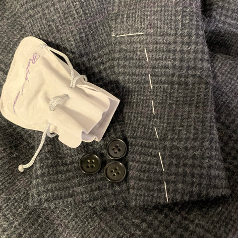 RALPH LAUREN Size 42 Grey Black Glen Check Wool Notch Lapel Sport Coat