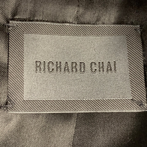 RICHARD CHAI Size S Grey Black Jacquard Floral Hidden Buttons Coat
