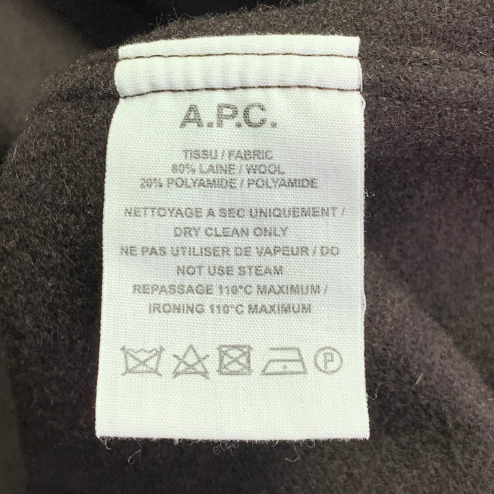 A.P.C. Size XL Brown Wool Blend Two Pockets Shirt Jacket