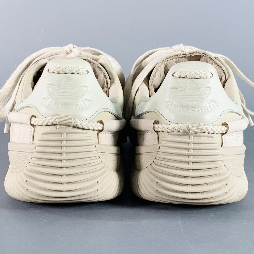ADIDAS BY CRAIG GREEN Size 10 Scuba Stan Beige Leather Low Top Sneakers