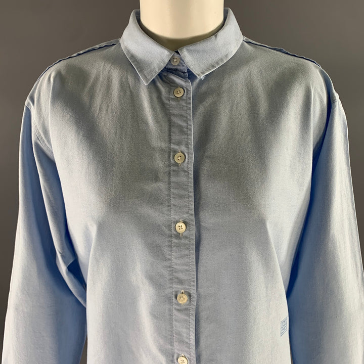 TOTEME Size 10 Blue Cotton Oxford Shirt