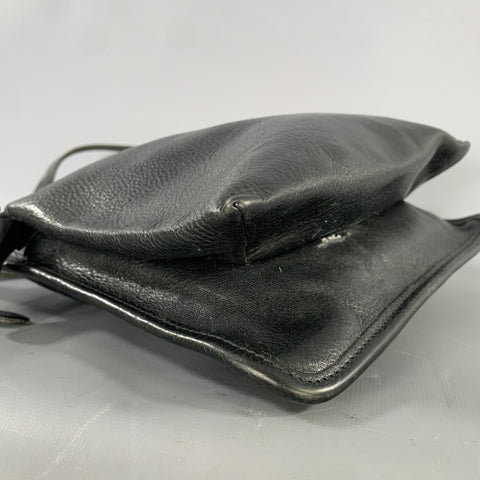IL BISONTE Black Cowhide Leather Cross Body Handbag & Leather Goods
