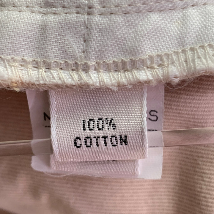 MARC JACOBS Size 34 Cream Cotton Twill Straight Zip Fly Casual Pants