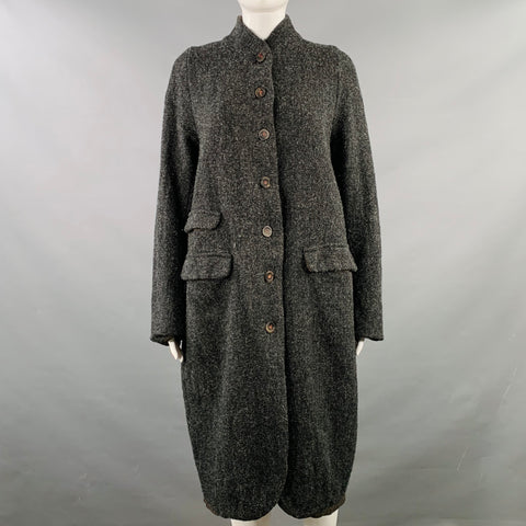 H+ HANNOH WESSEL Size XS Grey Charcoal Virgin Wool Button Up Coat