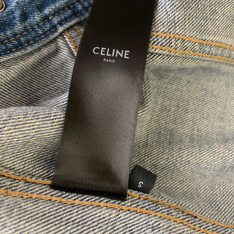 CELINE Size M Light Wash Cotton Denim Jacket