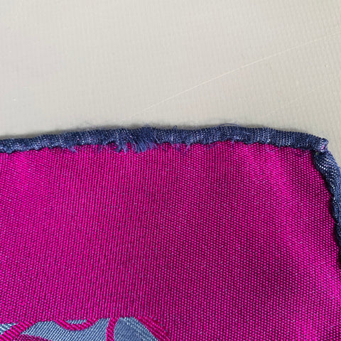 MASSIMO BIZZOCCHI Purple Fuchsia Pink Paisley Silk Pocket Square