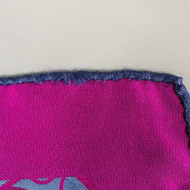MASSIMO BIZZOCCHI Purple Fuchsia Pink Paisley Silk Pocket Square
