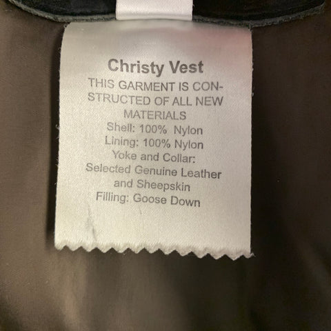 ROCKY MOUNTAIN FEATHERBED Size 38 Black Quilted Nylon Snaps Vest