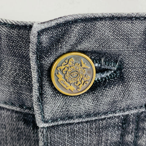 BRIONI Size 38 Grey Cotton Blend 5 Pockets Jeans