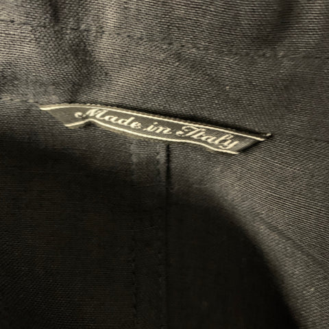 FENDI SS1994 Size S Black Charcoal Solid Linen Chore Jacket