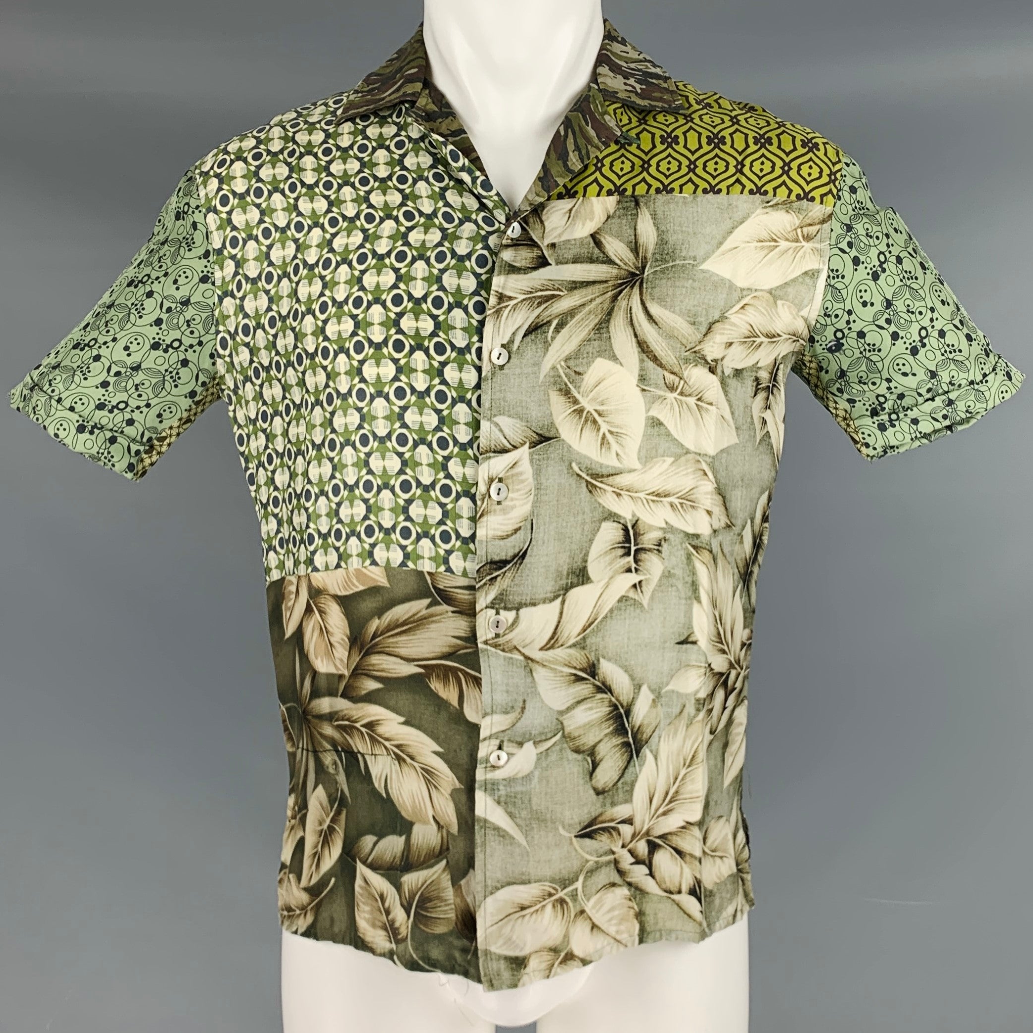 Pierre-Louis Mascia silk short-sleeve shirt - Green