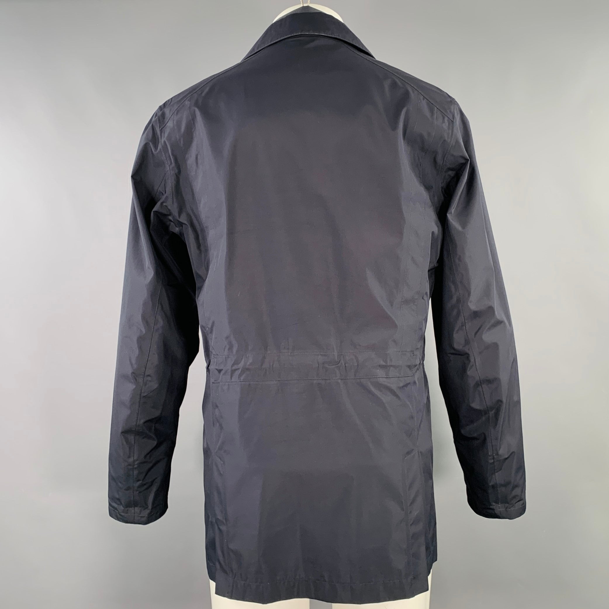 ZEGNA SPORT Size M Navy Polyester Zip Up Coat – Sui Generis ZEGNA SPORT Size M Navy Polyester Zip Up Coat – Sui Generis
