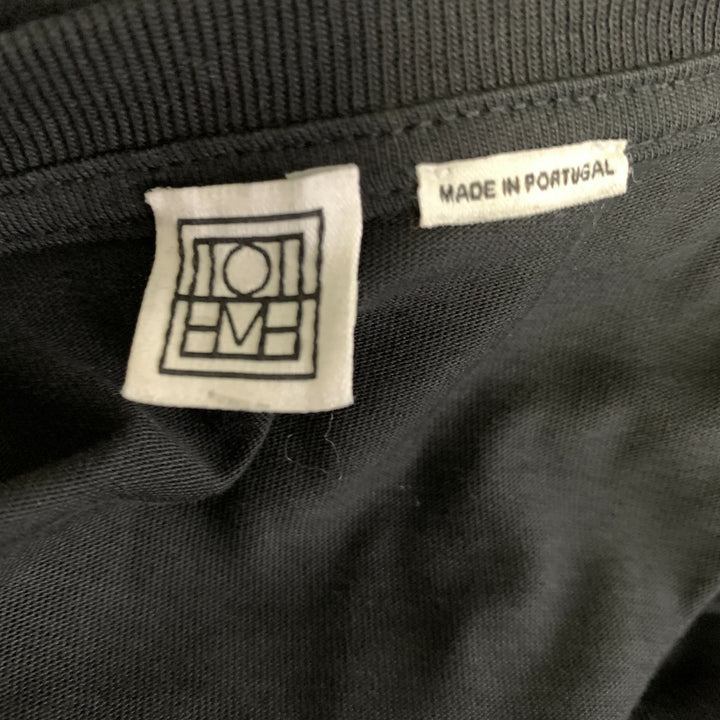 TOTEME Size L Black Cotton Sleeveless Long Dress