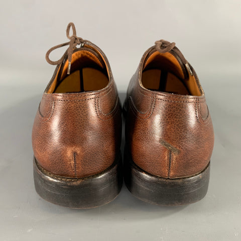 JOHN LOBB Size 9 Brown Leather Split Toe Lace Up Shoes