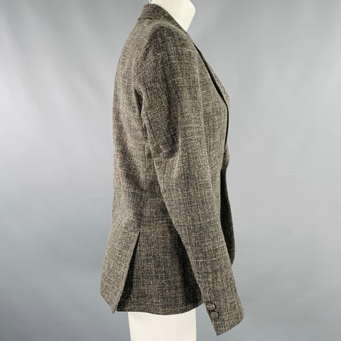 BILLY REID Size 4 Grey Wool Blend Tweed Notch Lapel Jacket Blazer