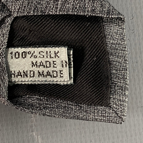 DIOR Heather Grey Black Silk Tie