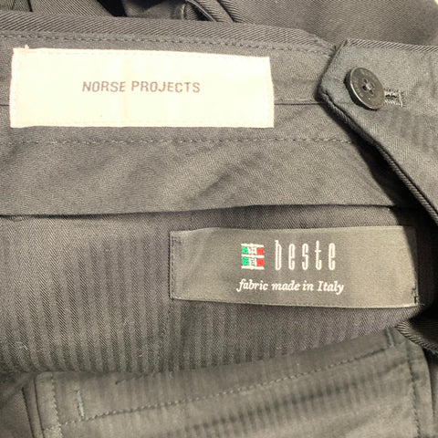 NORSE PROJECTS Size 30 Black Twill Cotton Flat Front Dress Pants